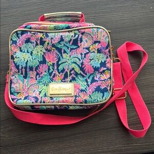 Lilly Pulitzer Floral Print Women's Lunch Bag - Pink and Blue